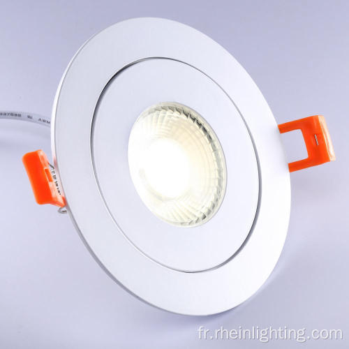 Downlight à cardan encastré à LED rotatif à 360 degrés